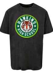 F4NT4STIC T-Shirt Stranger Things Hawkins Tiger Circle Dunkelgrün/Khaki/Grün