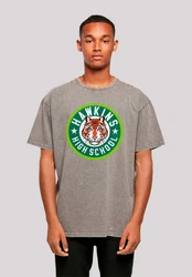 F4NT4STIC T-Shirt Stranger Things Hawkins Tiger Circle Khaki/Dunkelgrün/Grau/Hellgrau