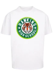 F4NT4STIC T-Shirt Stranger Things Hawkins Tiger Circle Weiß/Dunkelgrün/Grün/Khaki
