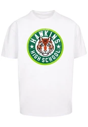 F4NT4STIC T-Shirt Stranger Things Hawkins Tiger Circle Weiß/Dunkelgrün/Grün/Khaki