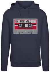 F4NT4STIC Kapuzenpullover Stranger Things Cassette For Will Netflix Dunkelblau/Grau/Blau