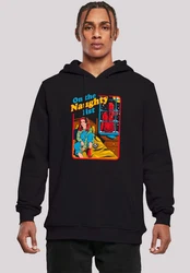 F4NT4STIC Kapuzenpullover Stranger Things Naughty List Netflix TV Series Schwarz/Dunkelblau/Hellblau