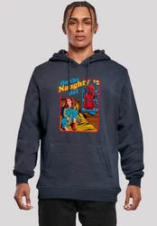 F4NT4STIC Kapuzenpullover Stranger Things Naughty List Netflix TV Series Hellblau/Dunkelblau