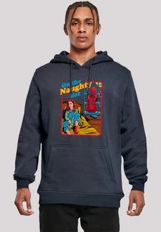 F4NT4STIC Kapuzenpullover Stranger Things Naughty List Netflix TV Series Hellblau/Dunkelblau