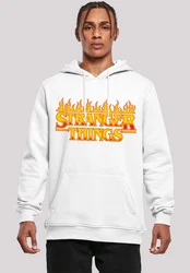 F4NT4STIC Kapuzenpullover Stranger Things Fire Logo Silber/Weiß/Beige/Creme/Rot/Orange/Lila