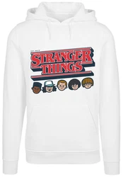 F4NT4STIC Kapuzenpullover Stranger Things Caricature Logo Netflix TV Series Weiß/Silber/Lila/Braun/Gelb/Grau