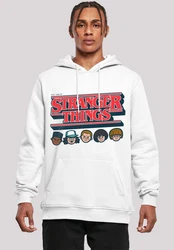 F4NT4STIC Kapuzenpullover Stranger Things Caricature Logo Netflix TV Series Weiß/Silber/Lila/Braun/Gelb/Grau