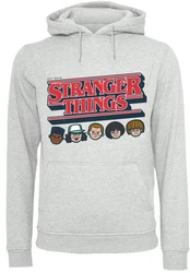 F4NT4STIC Kapuzenpullover Stranger Things Caricature Logo Netflix TV Series Grau/Silber