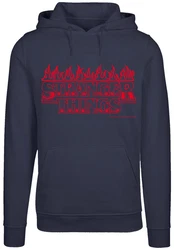 F4NT4STIC Kapuzenpullover Stranger Things Flames Netflix TV Series Rot/Dunkelblau