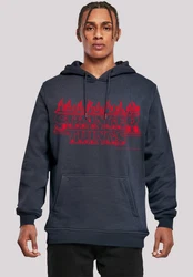 F4NT4STIC Kapuzenpullover Stranger Things Flames Netflix TV Series Rot/Dunkelblau