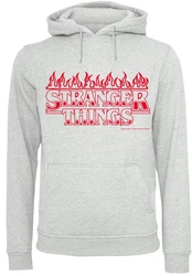 F4NT4STIC Kapuzenpullover Stranger Things Flames Netflix TV Series Grau/Dunkelrot/Silber/Rosa