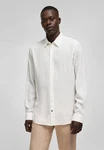 HECHTER PARIS Businesshemd Weiß/Khaki/Creme/Beige