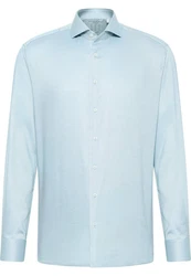Eterna Langarmhemd MODERN FIT Hellblau/Blau