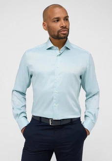 Eterna Langarmhemd MODERN FIT Hellblau/Blau