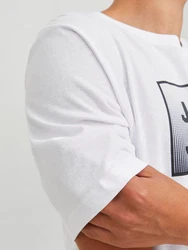 Jack & Jones Kurzarmshirt JJSTEEL TEE SS CREW NECK Hellblau/Schwarz/Khaki