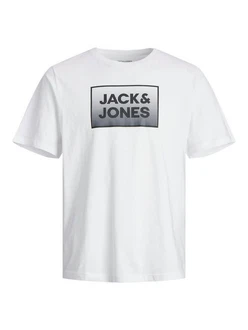 Jack & Jones Kurzarmshirt JJSTEEL TEE SS CREW NECK Hellblau/Schwarz/Khaki