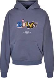 Upscale by Mister Tee BRKLYN Hoodie Dunkelblau/Grau/Blau