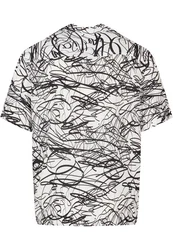 URBAN CLASSICS Kurzarmhemd Urban Classics Herren Viscose AOP Resort Shirt Weiß/Rot/Schwarz/Dunkelblau/Braun/Gelb/Grau