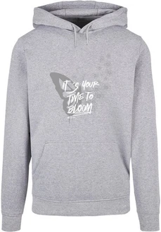 Merchcode Kapuzensweatshirt Its Your Time To Bloom Basic Hoody Grau/Silber/Hellgrau