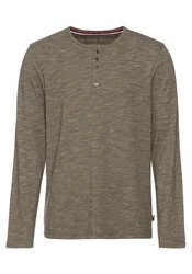 Bruno Banani Langarmshirt schmale Passform Dunkelgrün/Khaki