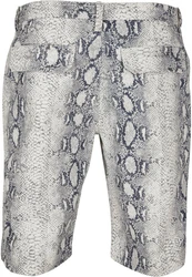 URBAN CLASSICS AOP Stretch Shorts Grau/Weiß/Silber/Creme