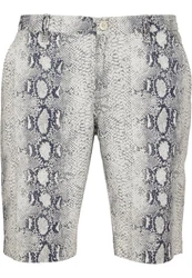 URBAN CLASSICS AOP Stretch Shorts Grau/Weiß/Silber/Creme