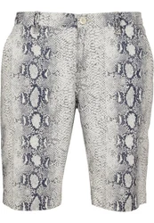 URBAN CLASSICS AOP Stretch Shorts Grau/Weiß/Silber/Creme