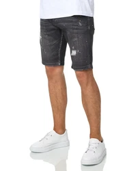 Denim House Jeansbermudas im Destroyed Look mit Stretch Schwarz