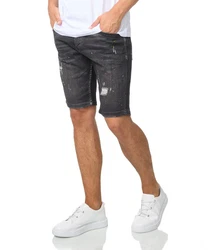 Denim House Jeansbermudas im Destroyed Look mit Stretch Schwarz