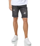 Denim House Jeansbermudas im Destroyed Look mit Stretch Schwarz