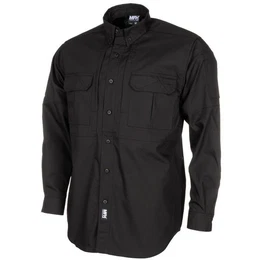 Outdoorhemd Hemd Outdoor, langarm, schwarz, Teflon, Rip Stop