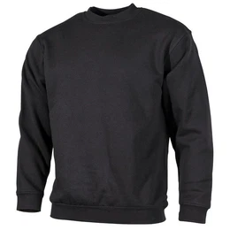 Rundhalspullover Sweatshirt, 340 g/m, schwarz