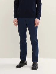 TOM TAILOR Chinohose Regular Tech Dunkelblau/Blau