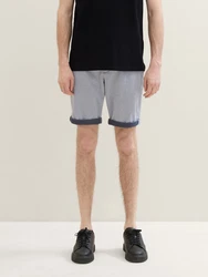 TOM TAILOR Bermudas Slim Chino Shorts Grau/Hellgrau