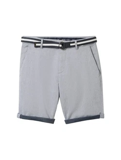TOM TAILOR Bermudas Slim Chino Shorts Grau/Hellgrau