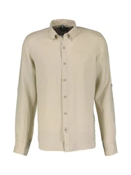 LERROS Langarmhemd Beige/Khaki/Weiß