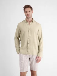LERROS Langarmhemd Beige/Khaki/Weiß
