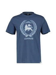 LERROS T-Shirt mit Logoprint Blau/Dunkelblau