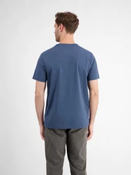 LERROS T-Shirt mit Logoprint Blau/Dunkelblau