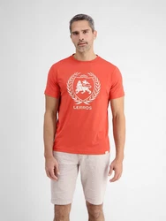 LERROS T-Shirt mit Logoprint Rot/Orange