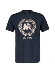 LERROS T-Shirt mit Logoprint Dunkelblau/Braun/Blau/Lila