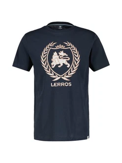 LERROS T-Shirt mit Logoprint Dunkelblau/Braun/Blau/Lila LERROS T-Shirt mit Logoprint Dunkelblau/Braun/Blau/Lila
