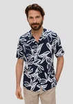 s.Oliver BLACK LABEL Kurzarmhemd mit All-over-Print Blau