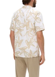 s.Oliver BLACK LABEL Kurzarmhemd mit All-over-Print schwarz