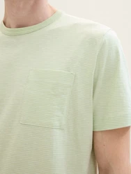 TOM TAILOR T-Shirt mit Brusttasche Hellgrün/Grün/Khaki