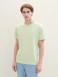 TOM TAILOR T-Shirt mit Brusttasche Hellgrün/Grün/Khaki