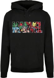ABSOLUTE CULT Kapuzensweatshirt Marvel Logo Character Infill Hoody (1-tlg) Rot/Schwarz/Beige/Mischfarben