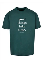 Merchcode T-Shirt Good Things Take Time Heavy Oversize Tee (1-tlg) 