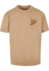 Merchcode T-Shirt Herren Pizza Comic Tee Braun/Khaki/Beige