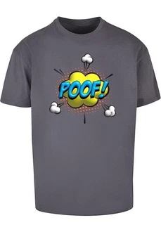 Merchcode T-Shirt Herren POOF Comic Heavy Oversized Tee Grau/Lila/Hellblau/Braun